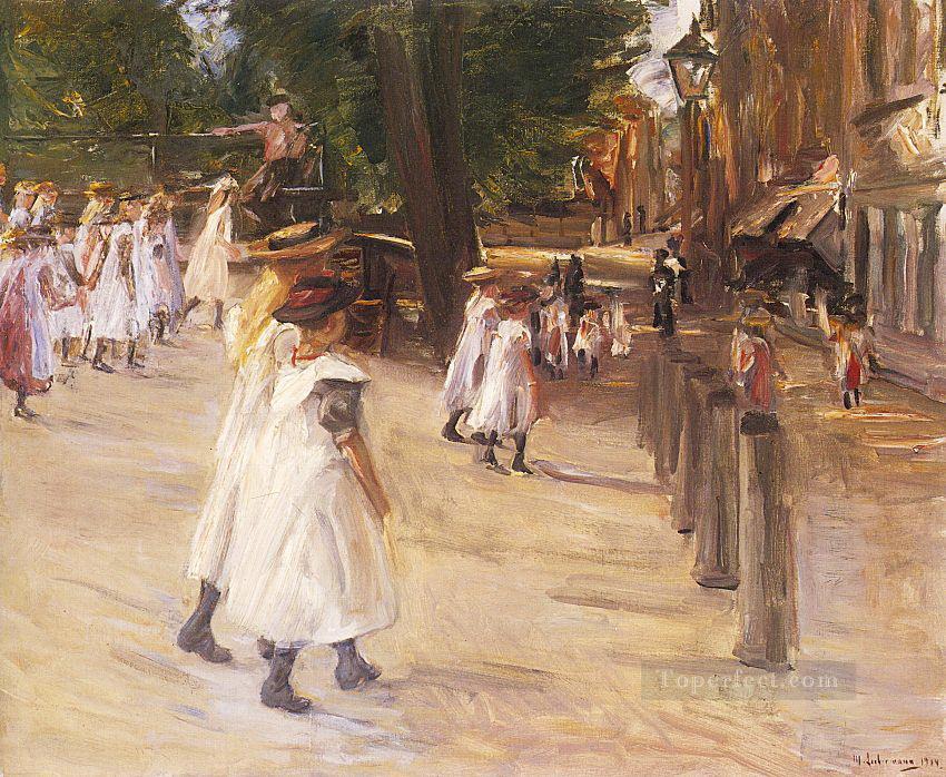 De camino a la escuela en Edam 1904 Max Liebermann Impresionismo alemán Pintura al óleo